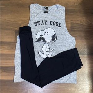 Snoopy Pj set size S
